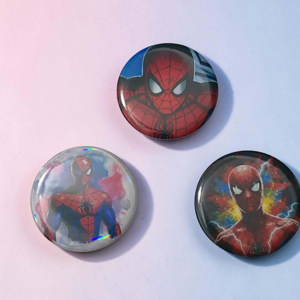 Spider man 3 button set red